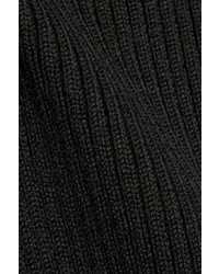 Michael Kors Michl Kors Collection Ribbed Wool Blend Sweater Black