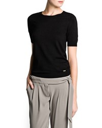 Mango Outlet Short Sleeved Essential Sweater