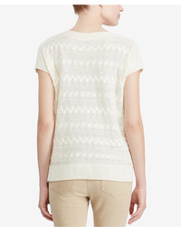 Lauren Ralph Lauren Petite Cable Short Sleeve Sweater