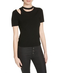 Alice + Olivia Roslyn Cutout Fitted Sweater