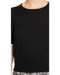 Tamara Mellon Short Sleeve Cashmere Sweater