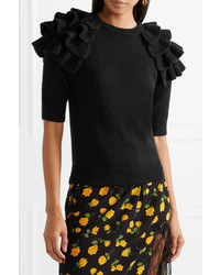 Michael Kors Collection Starlet Ruffled Cashmere Sweater