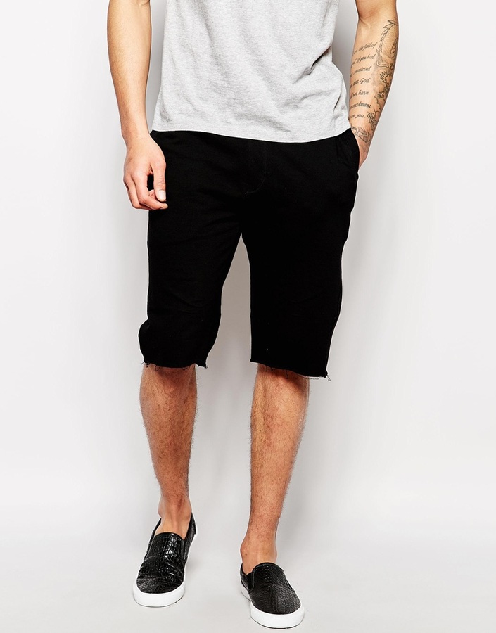 Black Shorts: Asos Brand Jersey Shorts In Longer Length | Where to buy ...