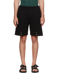 Les Tien Black Cotton Shorts