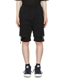 Helmut Lang Black Double Layer Shorts