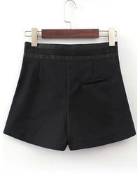 Black High Waist Pockets Shorts