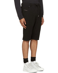 Diesel Black Knit Kroshort Shorts