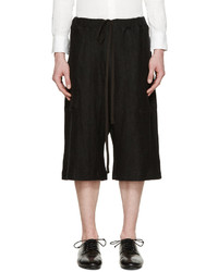 Nude:mm Black Knit Sarouel Shorts