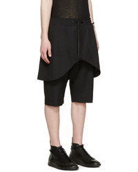 D.gnak By Kang.d Black Layered Traditional Line Shorts