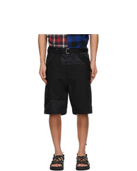 Sacai Black Oxford Shorts