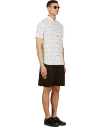Paul Smith Black Pleated Bungee Shorts