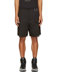Givenchy Black Pleated Shorts