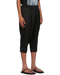 Julius Black Tucked Cropped Trousers
