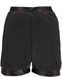 Boohoo Holly High Waisted Leather Look Shorts
