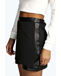 Boohoo Holly High Waisted Leather Look Shorts