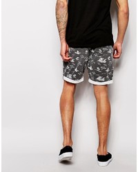 Asos Brand Chino Shorts In Mid Length With Elasticated Waist