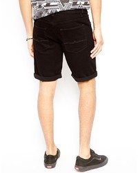 Asos Brand Denim Shorts In Skinny Fit Mid Length
