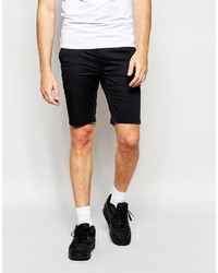 Asos Brand Extreme Super Skinny Chino Shorts In Black