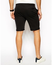 Asos Brand Jersey Shorts With Zip Fly And Button Detail