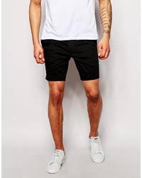 Asos Brand Skinny Fit Smart Shorts In Cotton Sateen