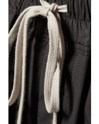Rick Owens Coated Cotton Blend Canvas Shorts