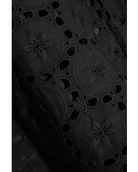 Zimmermann Divinity Wheel Broderie Anglaise Cotton Shorts Black