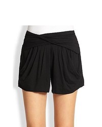Donna Karan Draped Shorts Black