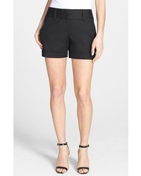 Vince Camuto Flat Front Cuff Stretch Cotton Shorts