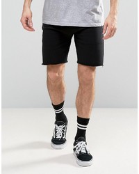 Asos Jersey Shorts With Zips In Black