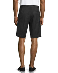 Marcelo Burlon County of Milan Marcelo Burlon Straight Leg Shorts With Side Zip Pockets Black