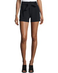 Joie Molley Tie Front Crepe Shorts