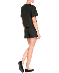 Moschino Cheap & Chic Moschino Cheap And Chic Cotton Shorts With Scalloped Trim