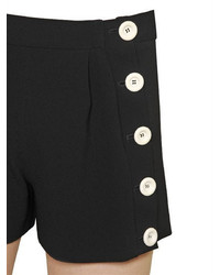 Moschino Techno Crepe Shorts With Buttons