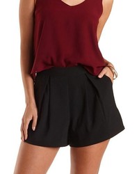 Charlotte Russe Pleated High Waisted Shorts