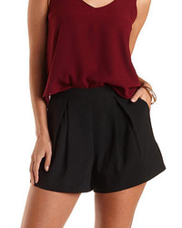 Charlotte Russe Pleated High Waisted Shorts