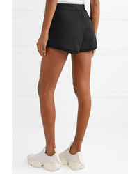 T by Alexander Wang Printed French Cotton Blend Terry Shorts