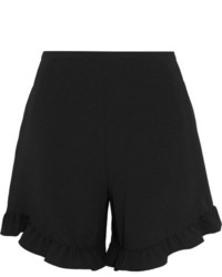 See by Chloe See By Chlo Ruffle Trimmed Crepe Shorts Black