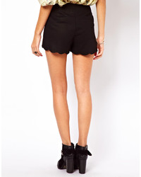 Asos Shorts In Linen With Scallop Hem