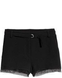 H&M Shorts With Mesh Trim
