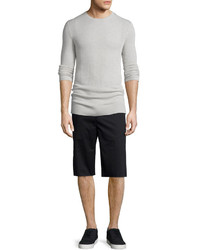 Helmut Lang Tailored Tweed Shorts Black Heather
