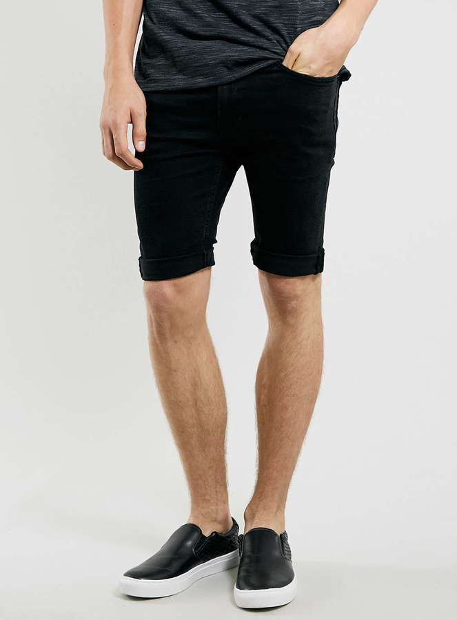 skinny denim shorts