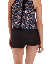 Charlotte Russe Zip Up High Waisted Shorts