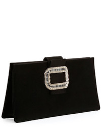 Roger Vivier Tiffany Silk Micro Pochette Bag Black