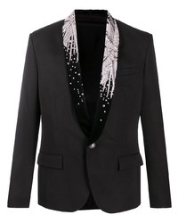 Balmain Bead Embellished Silk Blazer