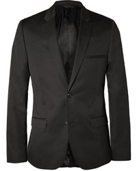 Calvin Klein Collection Black Crosby Slim Fit Cotton And Silk Blend Suit Jacket