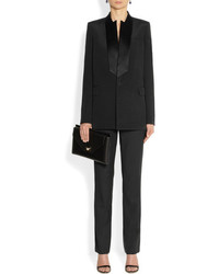 Givenchy Satin Trimmed Silk Cady Tuxedo Jacket Black