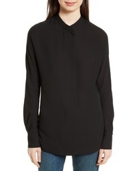 Theory Classic Perfect Dolman Sleeve Silk Blouse
