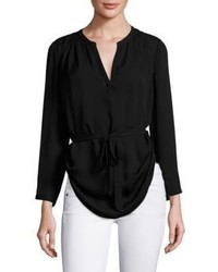 Joie Gerogette Crossover Front Tie Blouse