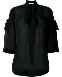 Givenchy Sheer Pussy Bow Blouse