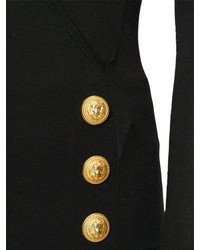 Balmain Wool Silk Jersey Top W Buttons